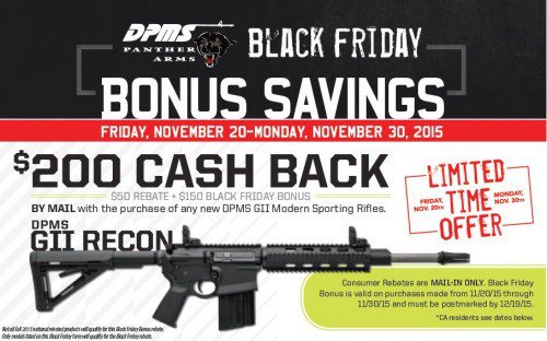 ArmsVault's tweet image. DPMS GII Modern Sporting Rifle Black Friday Rebate armsvault.com/2015/11/18/dpm…