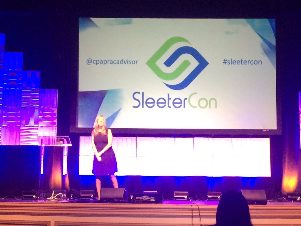 SageUSAmerica's tweet image. .@gaperry set to introduce the Most Powerful Women in Accounting Awards at #SleeterCon