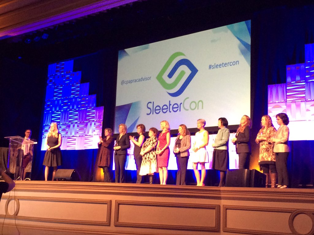 AccountexUSA's tweet image. Congratulations to the @cpapracadvisor Most Powerful Women in #Accounting!! #sleetercon (some winners not pictured)