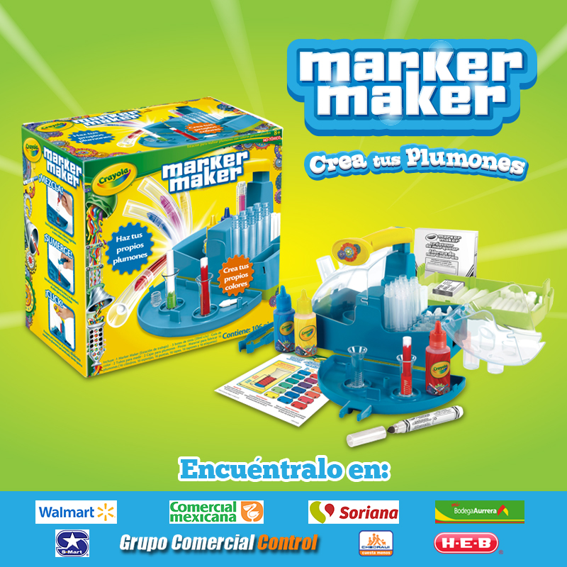 CrayolaMex's tweet photo. Esta navidad no te quedes sin tu #MarkerMaker de #CrayolaToys :) ¡Encuentra el tuyo en las siguientes tiendas! https://t.co/Zp0Yxg6cSq