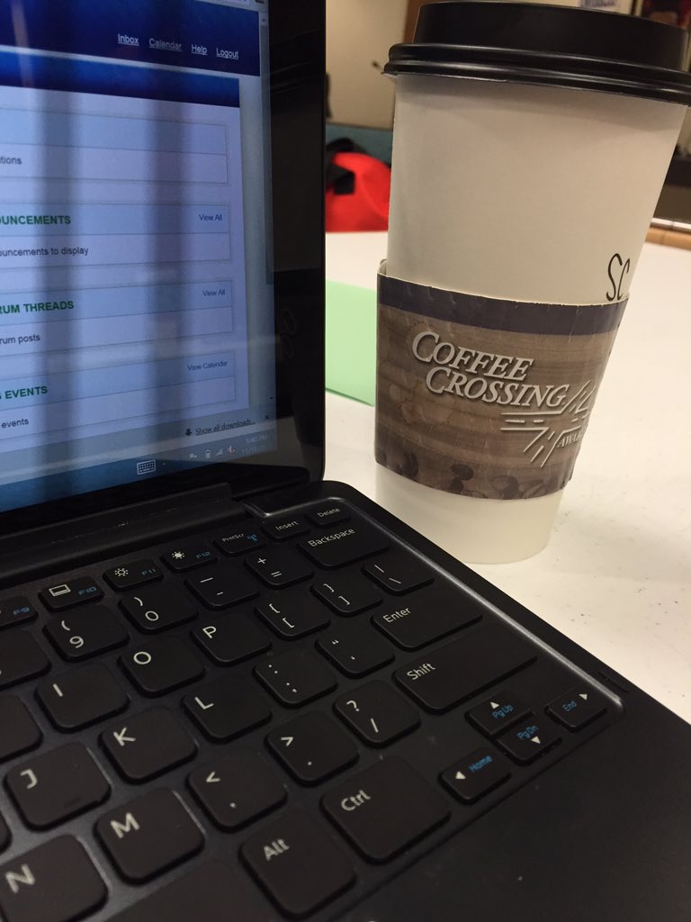 mrsevinger's tweet photo. TY @mccoy_pmccoy for #coffeeandcollaboration! If I am going to stay after hours and work, I'm glad it's with you! https://t.co/CIveN3hWH0