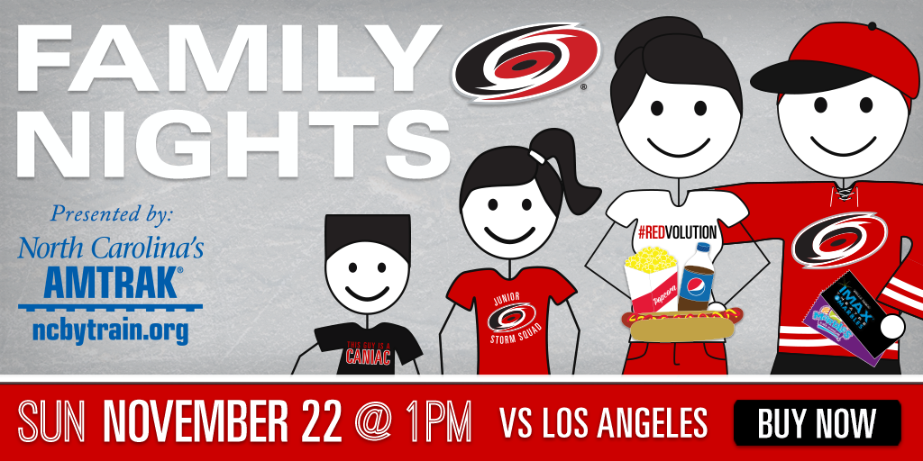 Next Canes Family Night is Sunday! 4 tix + food + drinks
