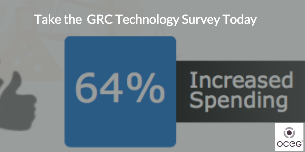 oceg's tweet photo. In 2014 64% planned to INCREASE spend on #GRCTechnology? Tells us what you spent: https://t.co/b6RrGkDcnP https://t.co/IbrhL8QB6x