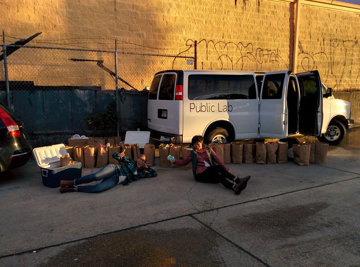 PublicLab's tweet photo. 70 barnraisers, 3 days, 2 vans, and a long row of groceries #barnraising2015 #FoodCom #TravelCom https://t.co/5i6jdlx73h