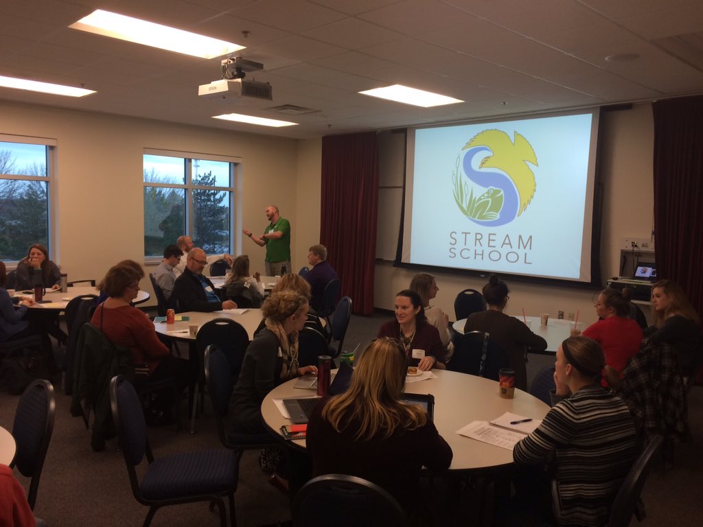 STREAMSchool's tweet image. #streamschool enjoyed sharing our story @GVSU today. Our partners @odcgreenway and @hopecollege make it possible!