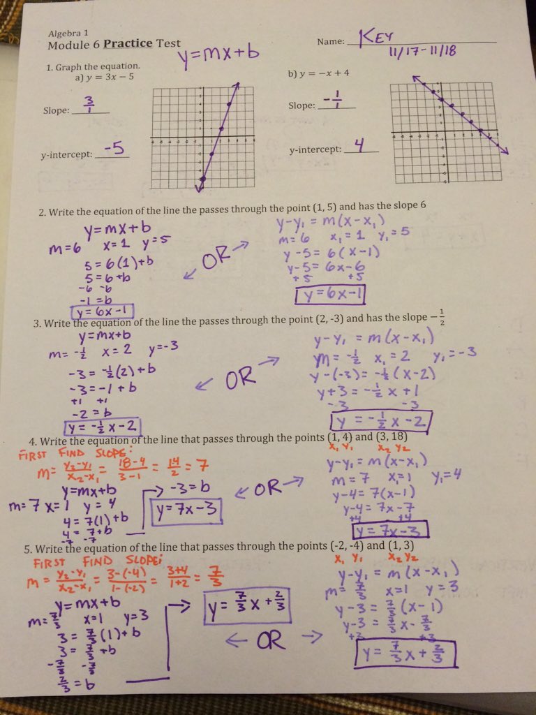 MrsMiracleDSHS's tweet image. #algebra #module6 practice test answer key. Coming to Classroom soon!