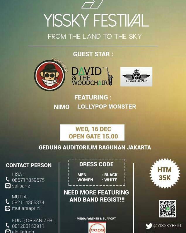 next gigs on 16 dec 2015 "YISSKY FESTIVAL" SMK YAPIMDA ... can"t wait !!! yeaaay Cc <a href="/musisi_bekasi/">#MusisiBekasiID</a> <a href="/RepublikIndie99/">REPUBLIK INDIE</a>