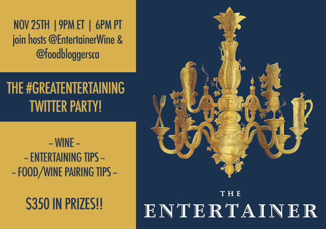 foodbloggersCA's tweet photo. Clink clink! The #GreatEntertaining Twitter Party with @EntertainerWine! RSVP-> https://t.co/7i77sHorxD https://t.co/YVQ69LSw1O