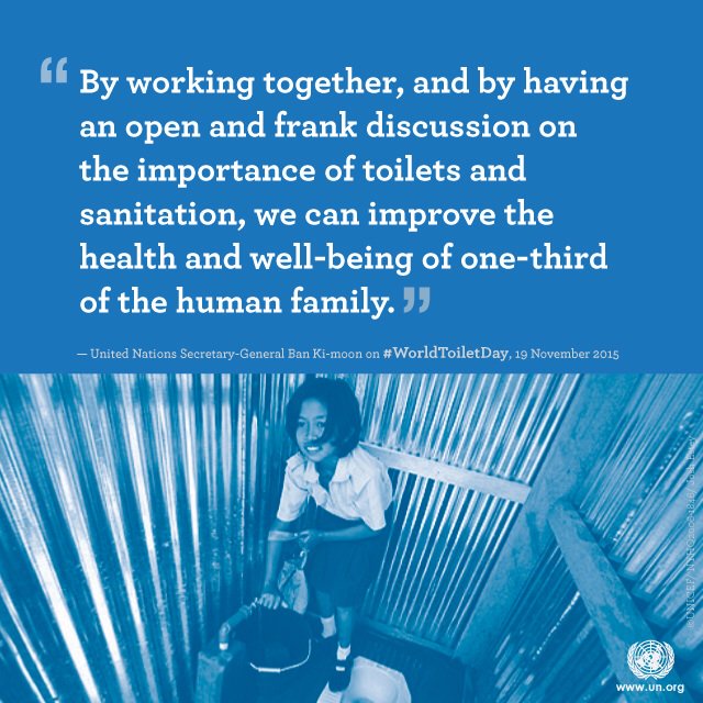 UN's tweet photo. Poor sanitation &amp; hygiene are at the heart of disease &amp; malnutrition. https://t.co/PvPSUvyMKs #worldtoiletday https://t.co/gj2M4flk4G