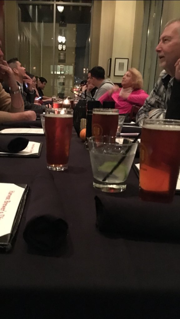 GBSeattle1's tweet photo. Wonderful beer and wonderful people! #gbbrewersdinner #seattle #craftbeer #dontgothirsty https://t.co/31FM0qrTiK