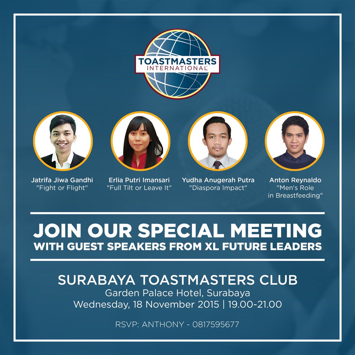 XLFutureLeaders's tweet photo. Apa sih kegiatan menariknya? Teman-teman @XLFL_Sby ini diundang sbg pembicara di Surabaya Toastmasters Club. Keren! https://t.co/UdnbyBt5Zb