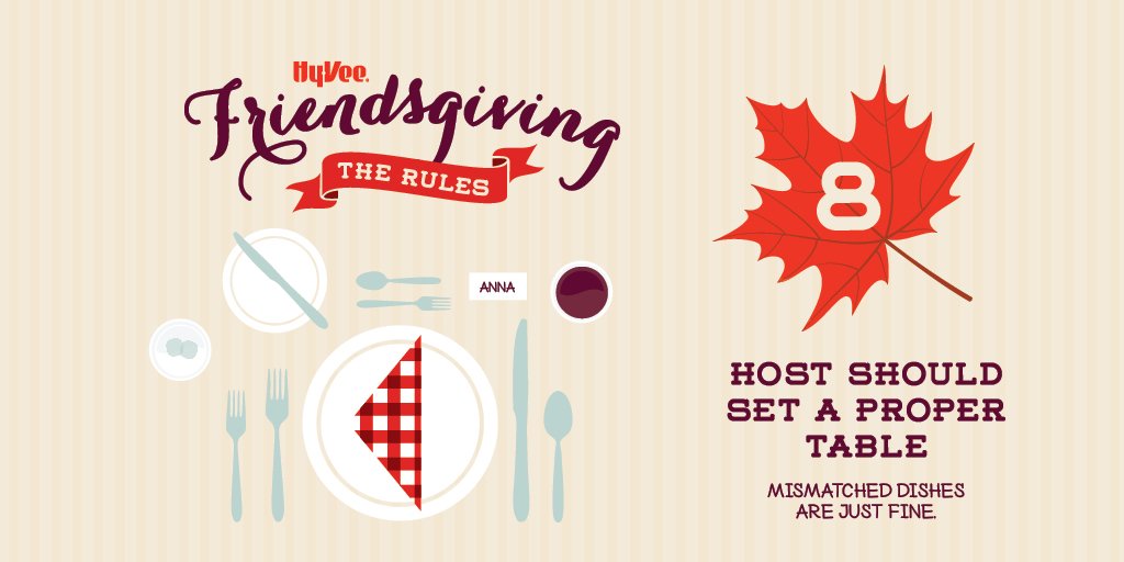 #Friendsgiving Rule 8: Host should set a proper table. (But dishes don't have to match.) 🍴 bit.ly/1YhyevW