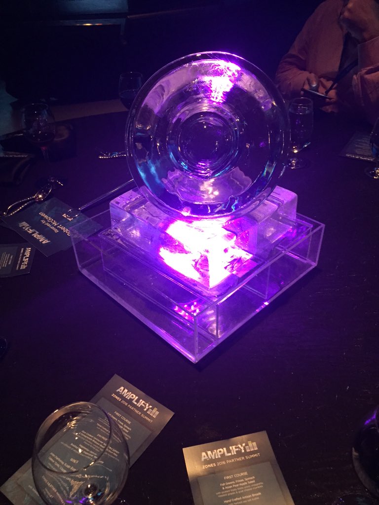 PoldhamOldham's tweet photo. Zones Partner Summitt. Amplify. Notice the ice sculpture https://t.co/TTD3tS5v3S