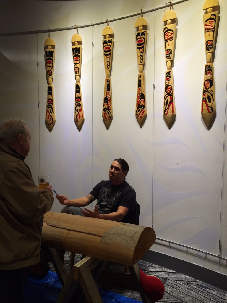 Swelchalot's tweet photo. @lelemCafe #LandingLuke talking 2 the peeps. Sharing generously his ancestral teachings. #eysi:yam @StoloHub #Sto:lo https://t.co/fAVBW4PyvR