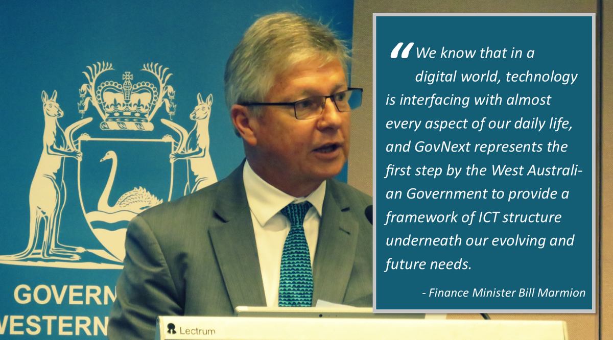 WAGovernment's tweet photo. #GovNextICT promises new digital era for WA https://t.co/Nds7h8Ds7m @bill_marmion #innovation #ICT https://t.co/76Oqwq8wtc