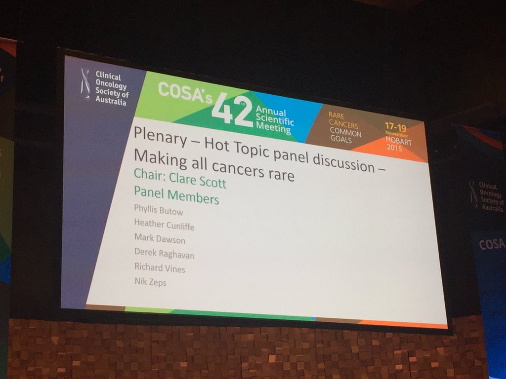 RareCancers's tweet photo. And the panel!! Including @RareCancers co-founder Richard Vines #COSA2015 https://t.co/8CkK2mEF97