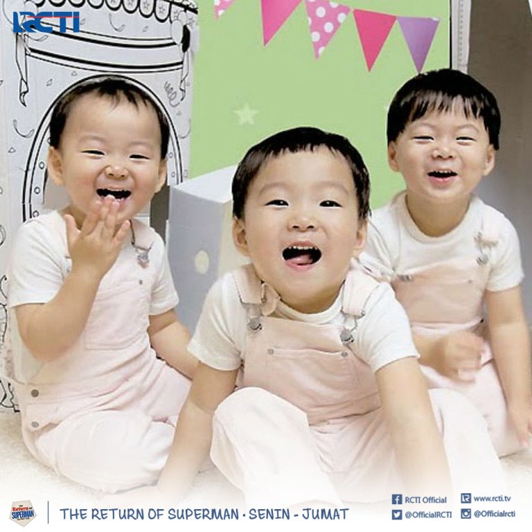 OfficialRCTI's tweet photo. Jangan sampe kelewatan melihat kelucuan mereka di #TheReturnofSupermanEps9 yaa.. Siang ini pkl 14.30 WIB https://t.co/JedquznfyL