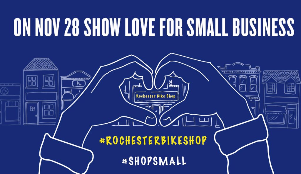 Remember to #showlove for #smallbusinesses on Nov 28th and everyday. #ShopSmall #rochesterbikeshop