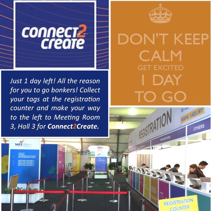 MYPAAmsia's tweet photo. Don't keep calm, get excited #Connect2Create is tomorrow! Last day to register: https://t.co/vYK62lNEhg #ASEAN #1AES https://t.co/68ZO8oRhZR