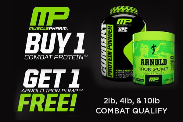 CP_ilstu's tweet image. Buy 1 #CombatProtein (2lbs &amp;amp; up) and get 1 #ArnoldIronPump (30 sev) FREE! @MusclePharm
campusprotein.com/#_l_2b