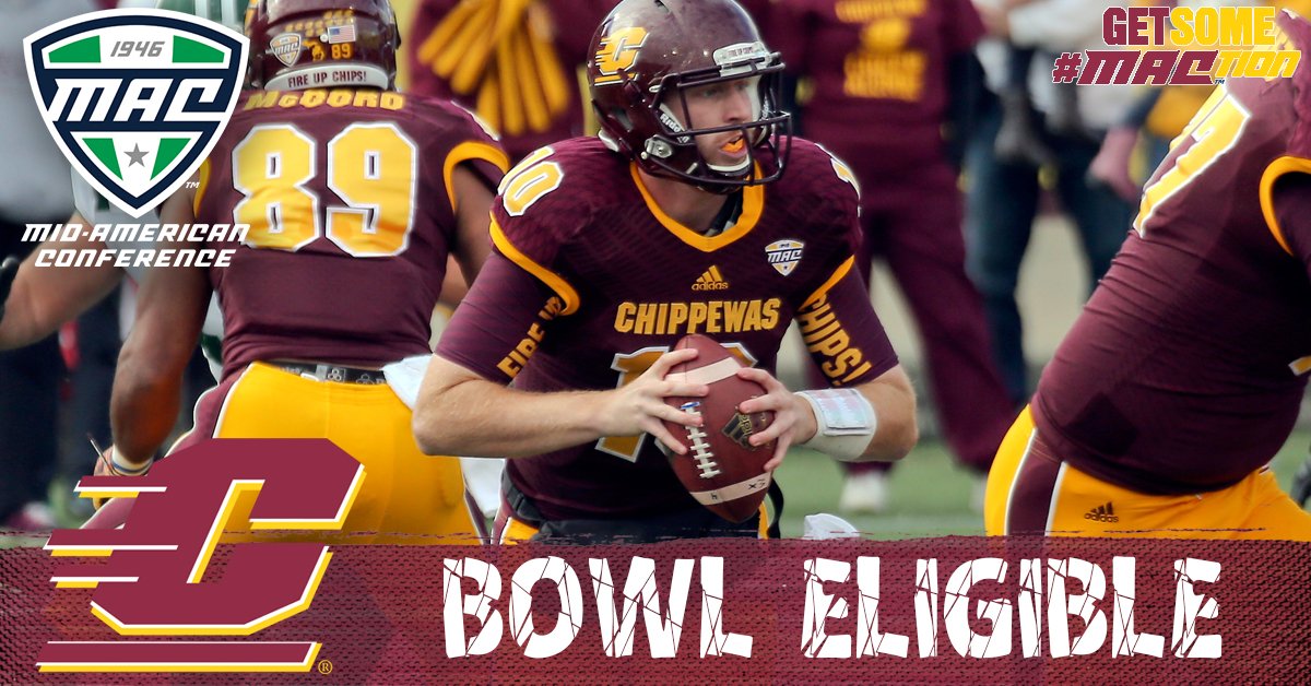 MACSports's tweet photo. FIRE UP! The Chippewas are BOWL ELIGIBLE! 🔥🆙 #MACtion https://t.co/5aYKETPw8C