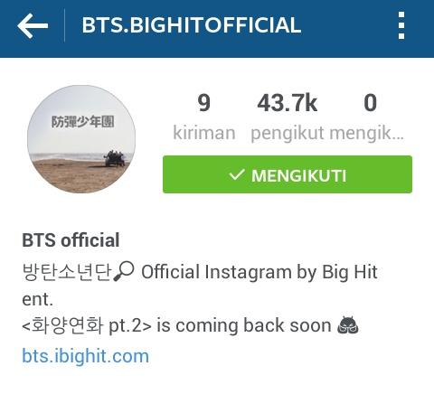 vtaev95's tweet photo. ARMY jangan lupa buat follow akun ig official bts https://t.co/5qoctcNoYO