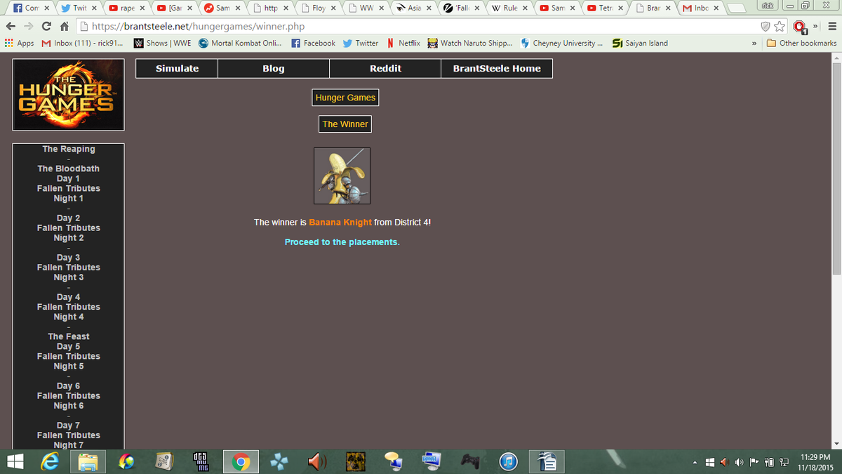 RickTheScorpion's tweet photo. @Doctorwhat2 lol yo.....You win! 3rd #DeadieHungerGames! https://t.co/00jCsH8ehP