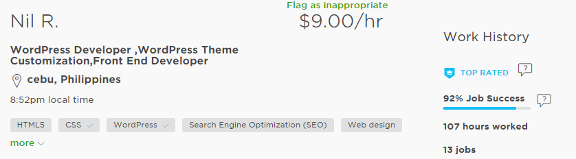 nrezane's tweet photo. Not bad less than 4 months @Upwork already top rated. #upwork #freelance #wordpress #wordpressfreelance #freelancer https://t.co/rmWMwHz75E