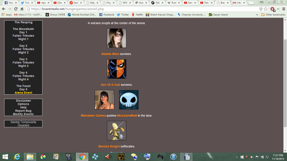 RickTheScorpion's tweet photo. And so ends the #DeadieHungerGames winners @TheMercedesXXX!
@mundanematt She did you wrong bro. #GamerGate https://t.co/rKwviOwZ8R