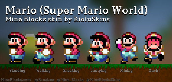 Mine Blocks Skins on X: Mario (Super Mario World) skin by RioluSkins!    / X