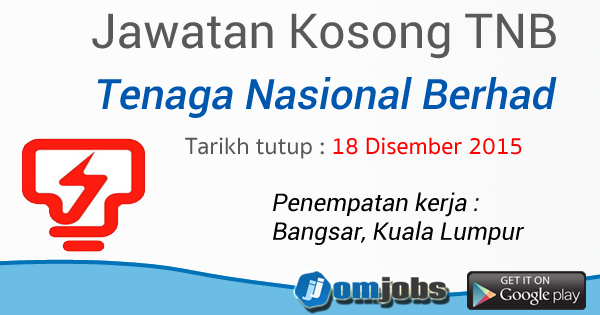 jawatan's tweet photo. Jawatan kosong TNB terkini bulan Disember 2015. #tnbjobs
https://t.co/1xG7o4czvV https://t.co/Eh8jMvKK54
