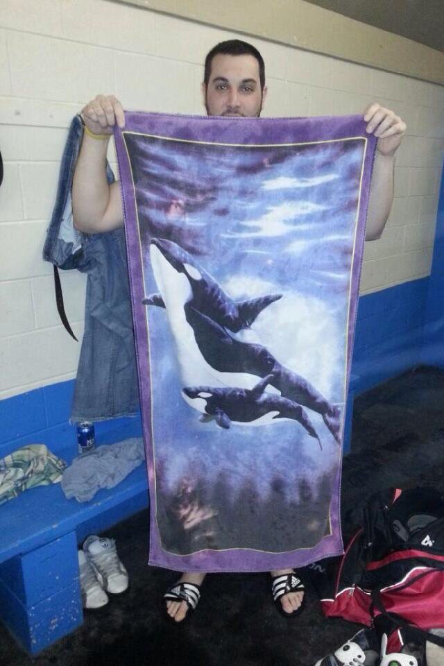TomOBrien_'s tweet photo. @FantasyFox85 thought it was time to bring the whale towel back. https://t.co/gMTHk7F5HK