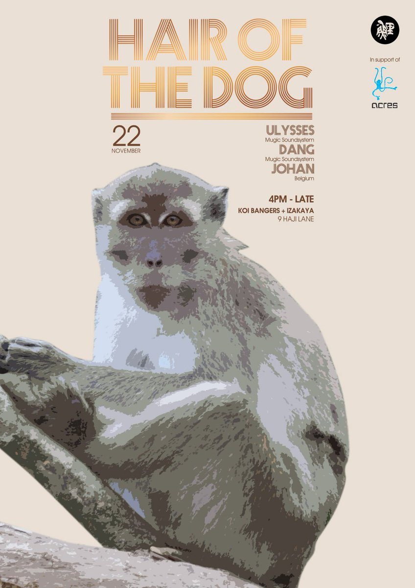 acres_sg's tweet photo. Join us for fun times &amp; funky tunes at our Hair of the Dog Fundraiser on 22 Nov! Details @ https://t.co/CufWC9QJ27 https://t.co/uTol9EvWj0