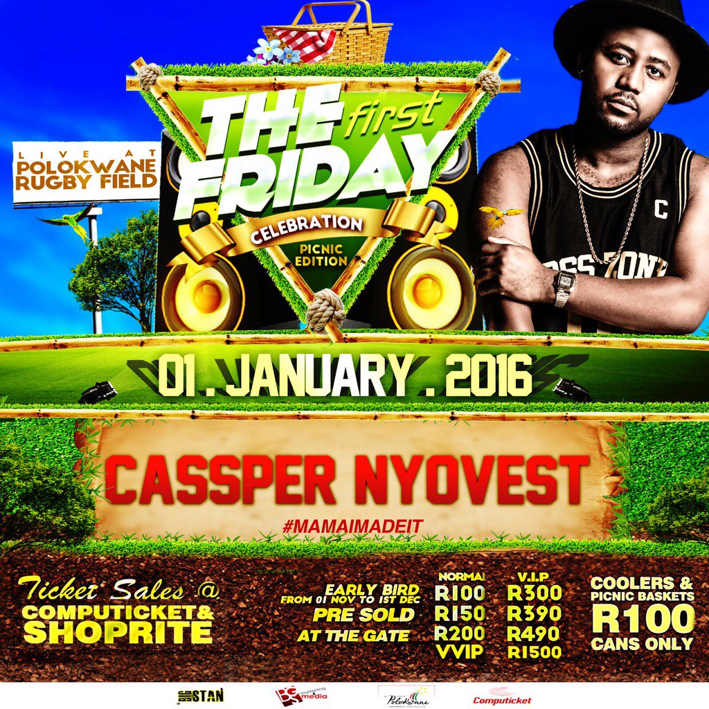 stan___sa's tweet photo. My Boi @CassperNyovest Live at #TFFC2016 early bird tickets at Computicket !!! Lets goo https://t.co/yhiFmVKRMq