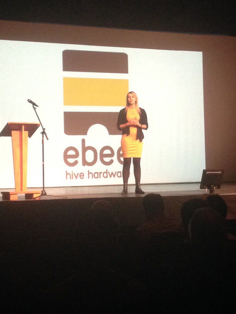 LightningLab's tweet image. Jess from Ebee talking ecologically friendly bee hardware #llmfg