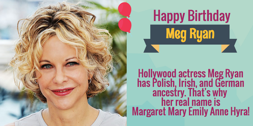 Here\s wishing the gorgeous Meg Ryan a very happy birthday! 