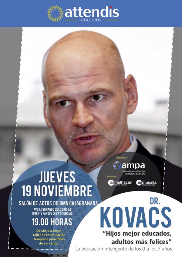 acdalayos's tweet photo. ¿Tienes algún hijo de 0-7 años? Esta tarde conferencia #Kovacs organizada por @CMulhacen y @CMonaita #hijosfelices https://t.co/UGPRnhZzBR