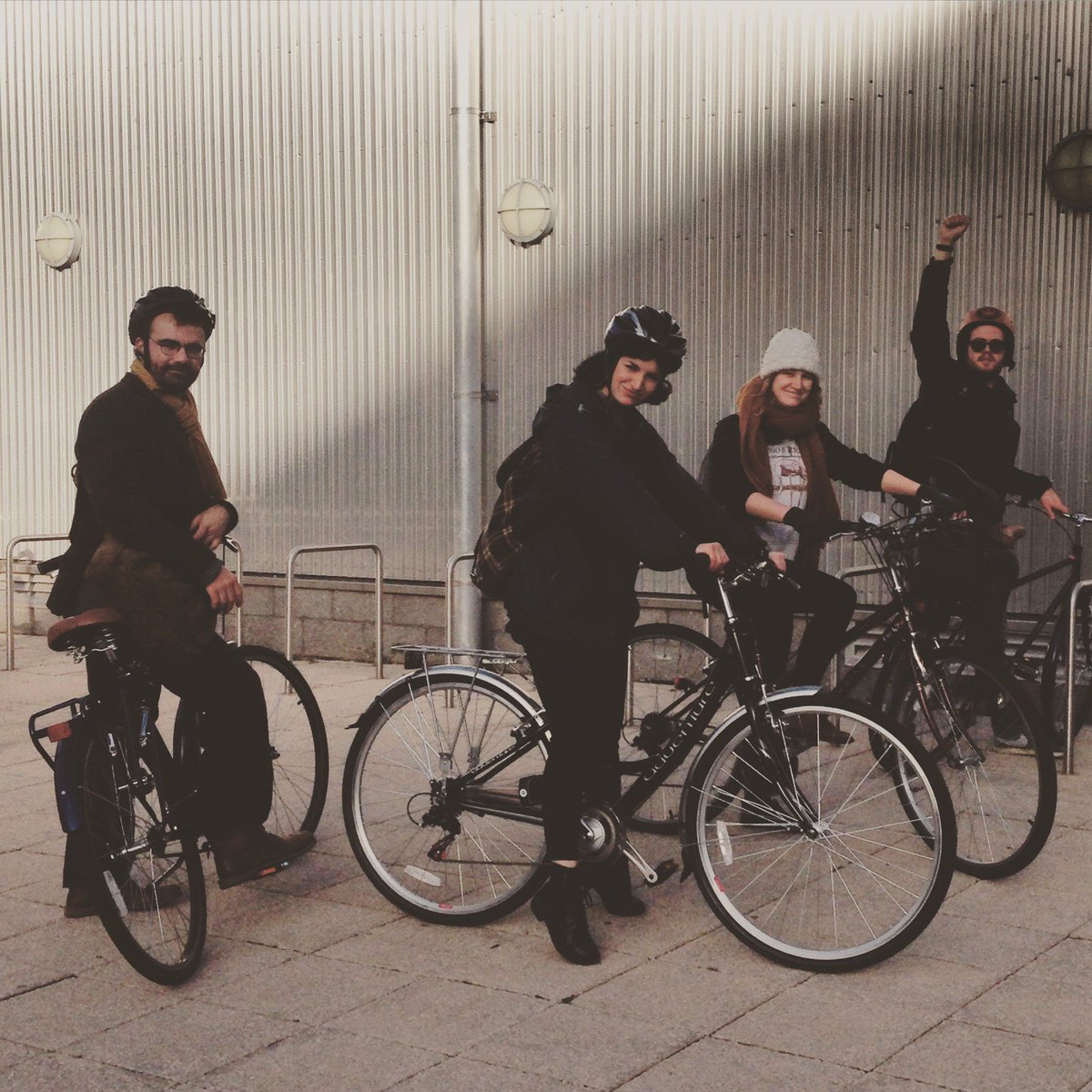 Nope, not the BMX Bandits but our wonderful Christmas show cast turning up to rehearsals in true Cambridge fashion!