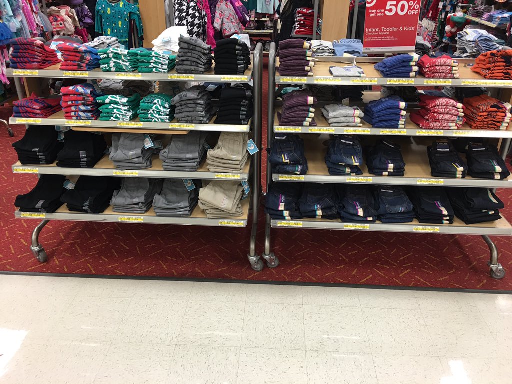 Infants tables stocked and folded #wintheseason #d166tubchallenge <a href="/MandyRudometkin/">Mandy Rudometkin</a> @TGTGregWood