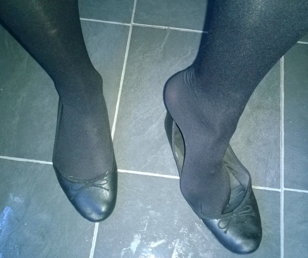 black tights with flats