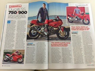 PembsVCMC's tweet image. Well done James getting article in #practicalsportsbike his 23 year old classic #Ducati #ducati #bike #magazines