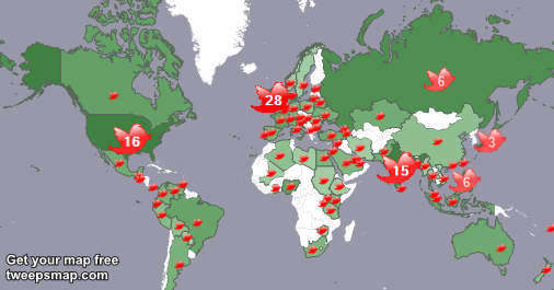 follogro's tweet photo. My followers live in UK. (28%), USA(16%)... Get your free map too: https://t.co/mgvRjbJ2MH https://t.co/JKalbsW40H