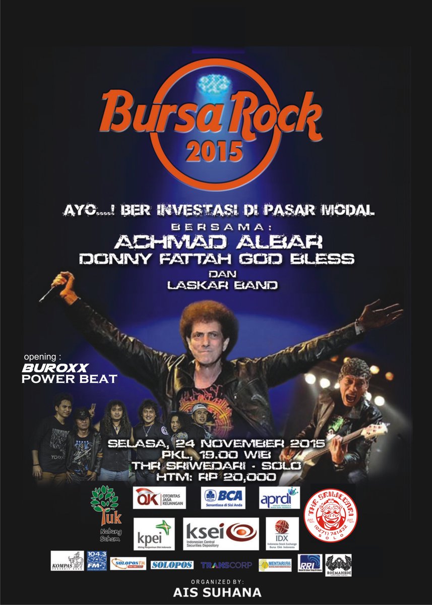 JogjaUpdate's tweet photo. #jogja @thrsriwedari: 24/11/15 19.00 BursaRock2015 di sriwedari #solo Jateng https://t.co/uJIEDrSw5u
