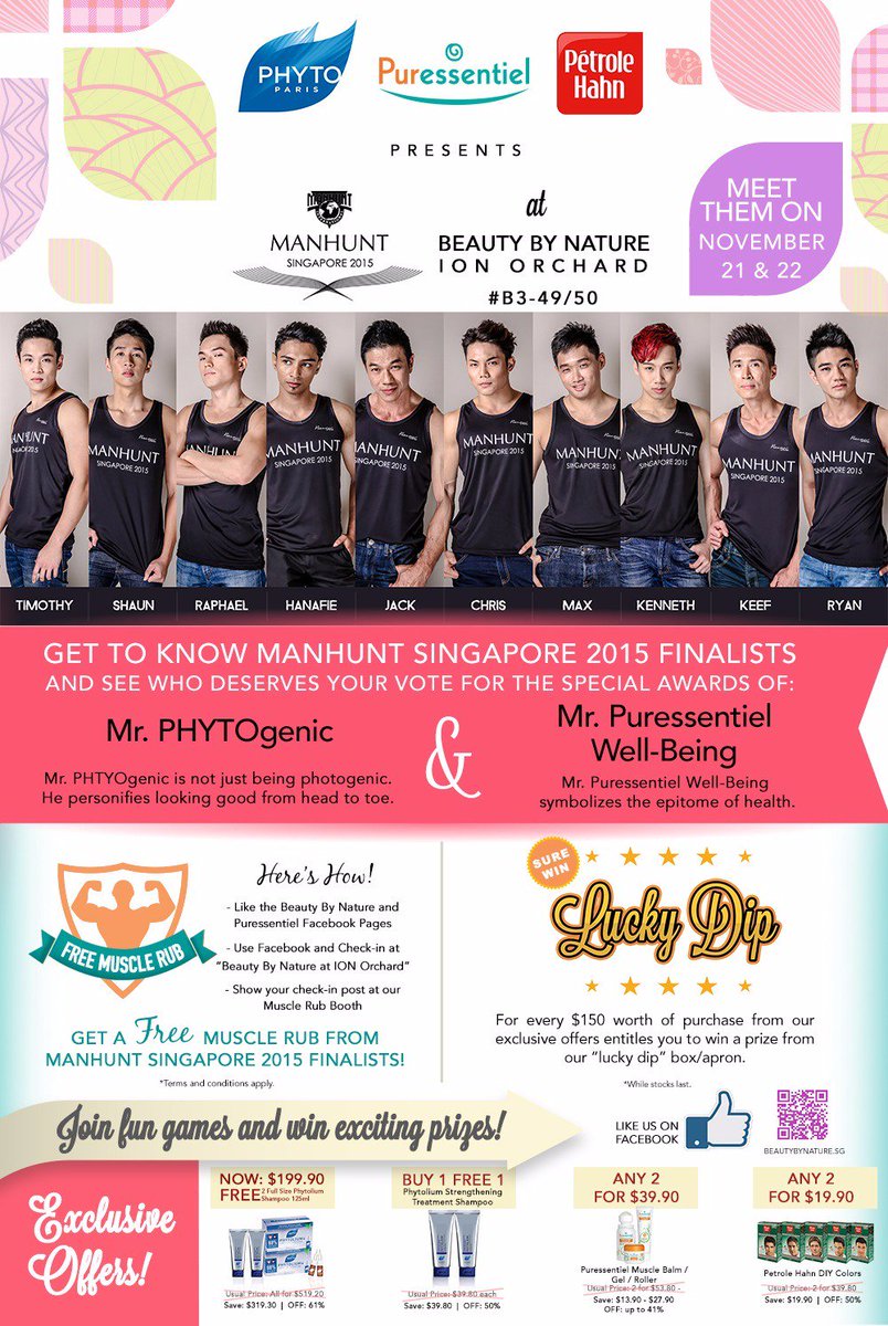 Orchard on Twitter: "Beauty By Nature Manhunt Singapore 2015 at ION Spot them on Nov at B3! https://t.co/9u6Vcr8nx3" / Twitter