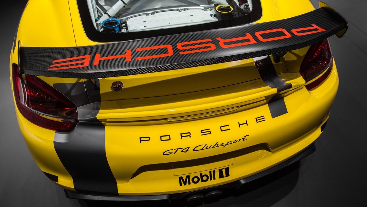 PorscheNewsroom's tweet photo. Missed the world premiere of the GT4 Cayman Clubsport @LAAutoShow? Here's the video: https://t.co/bFQyCLNAPM https://t.co/aMNivHgXIP
