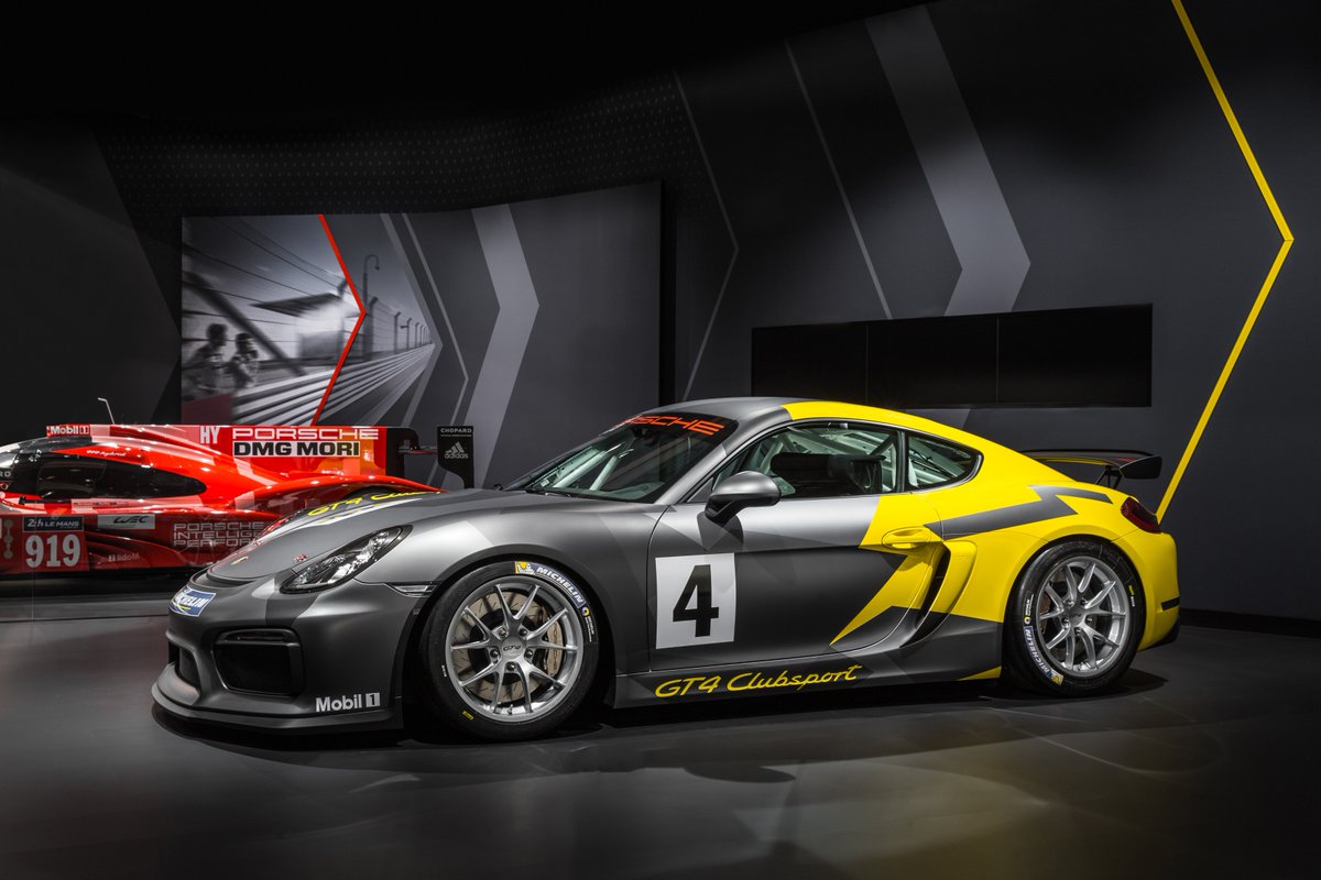 Missed the world premiere of the GT4 Cayman Clubsport <a href="/LAAutoShow/">Los Angeles Auto Show</a>? Here's the video: goo.gl/Sziql3