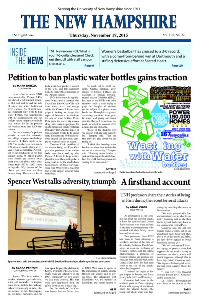 thenewhampshire's tweet image. Today's front page