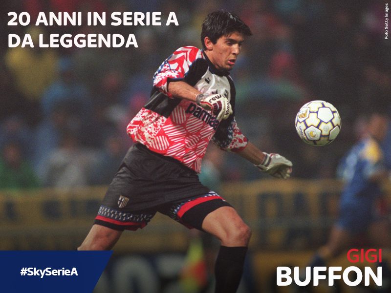 SkySport's tweet photo. 19/11/95: 20 anni fa Gigi #Buffon esordiva in #SkySerieA col #Parma, la 1ª partita di una carriera leggendaria. https://t.co/MOuye2hsbZ