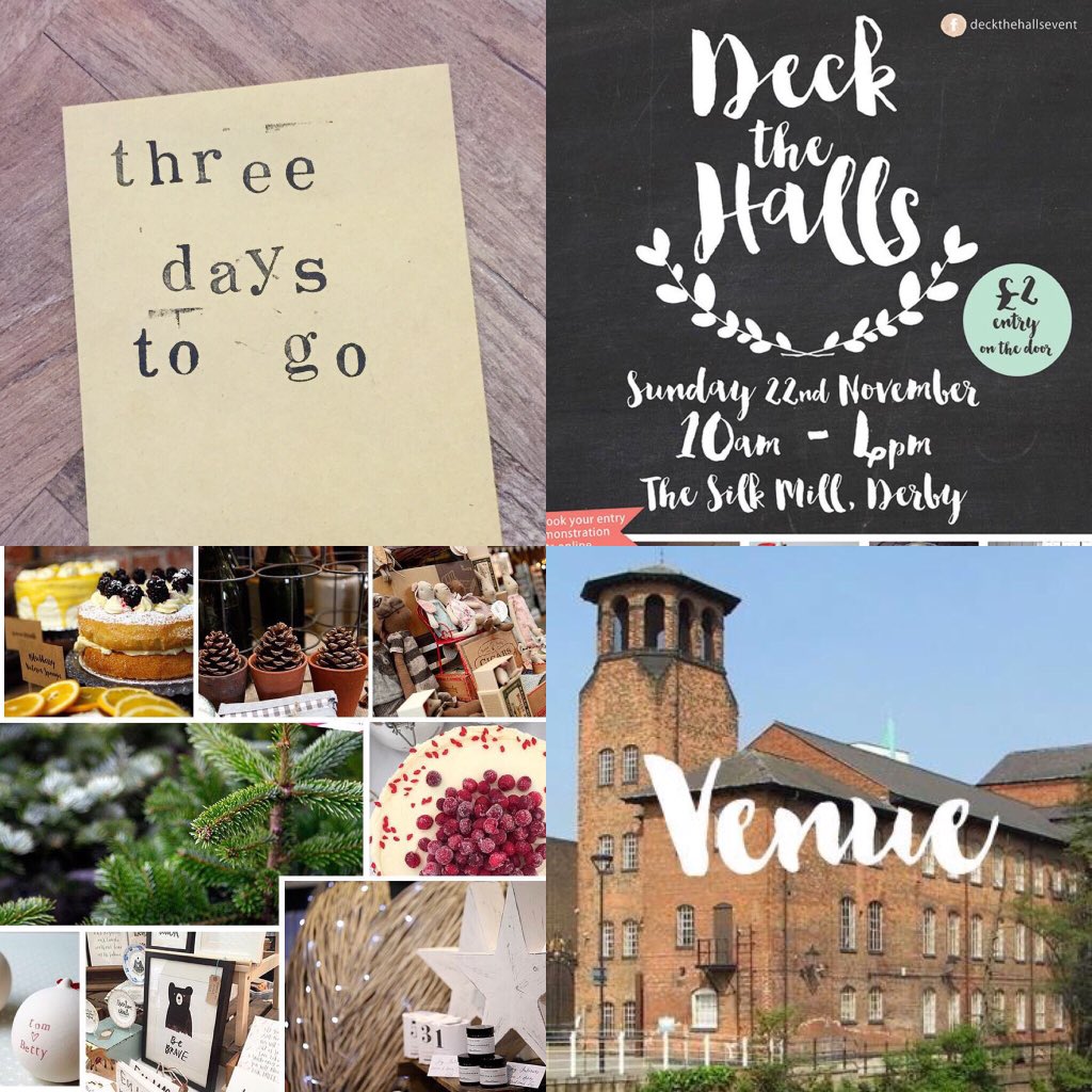 Deb_FabPlaces's tweet photo. 3 days to go until we open the doors for the first Deck the Halls Festive Event at the Silk Mill in Derby! #derby https://t.co/3skRfiaN1F