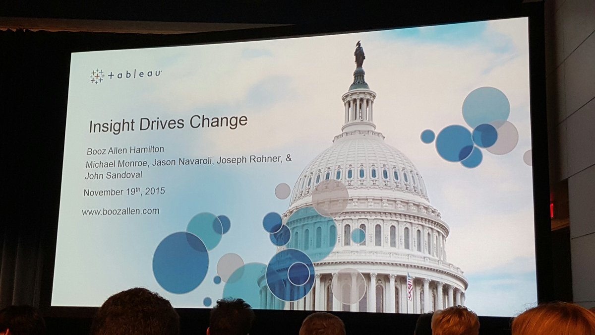 drew_royal's tweet image. "Insight Drives Change" &amp;gt; how @BoozAllen drives change for the government #Tableau #GovData15